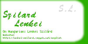 szilard lenkei business card